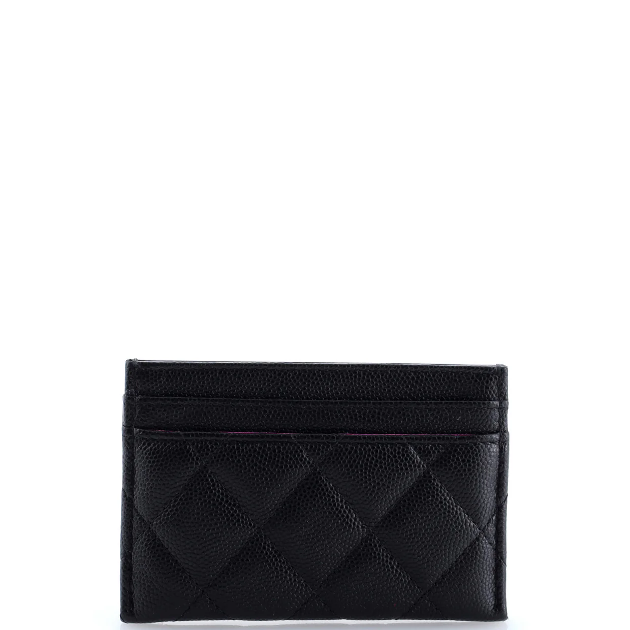 Textured CC Card Holder Quilted Caviar - Deep Luxury