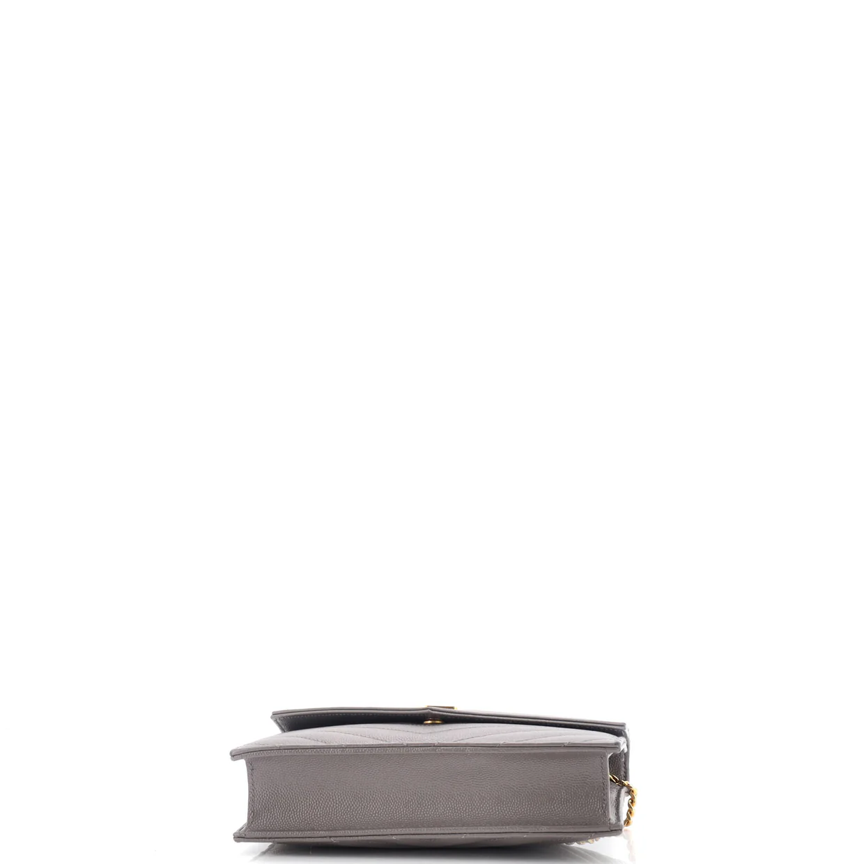 Classic Monogram Wallet on Chain Matelasse Chevron Leather Small - Deep Luxury