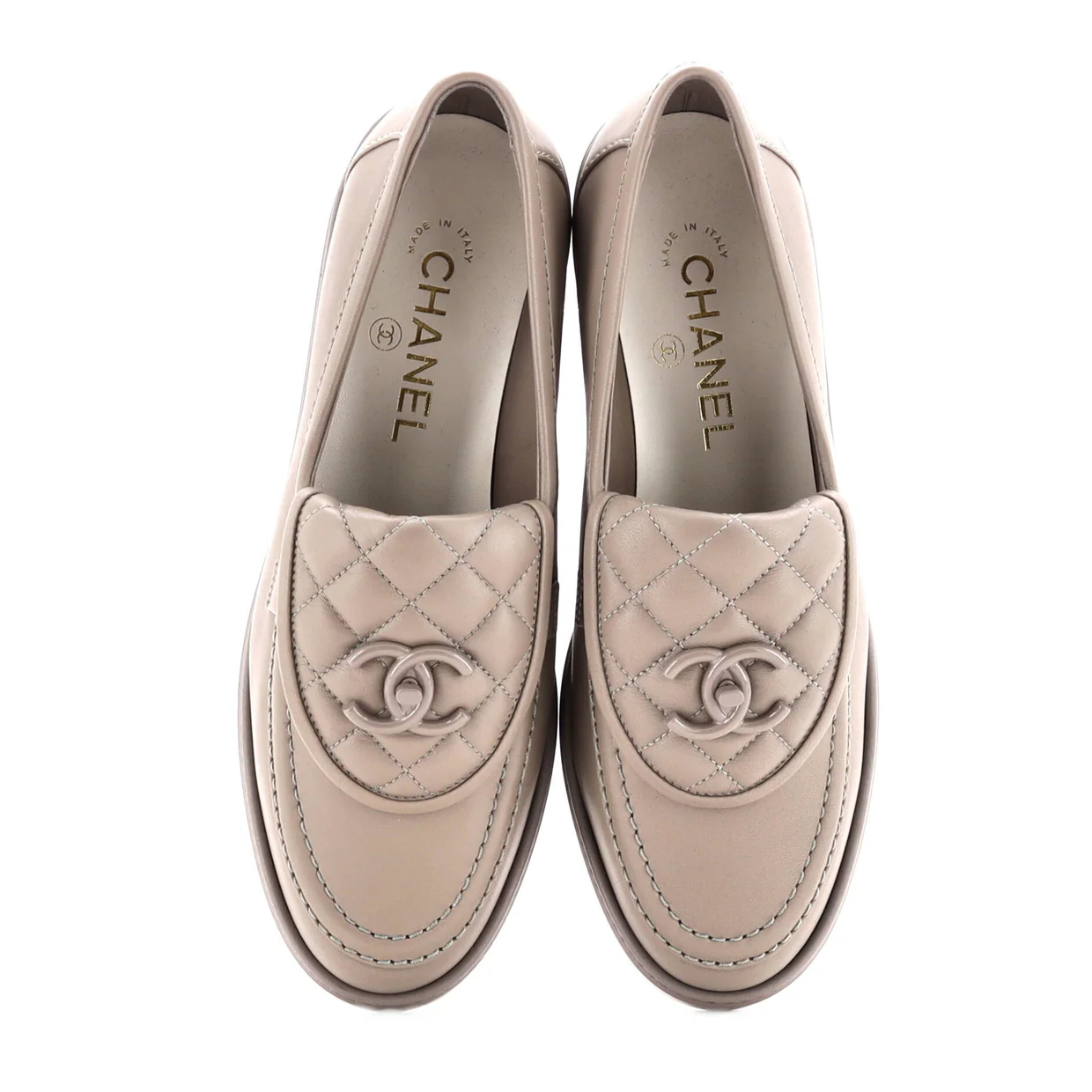 Women's CC Loafers Quilted Leather - Deep Luxury