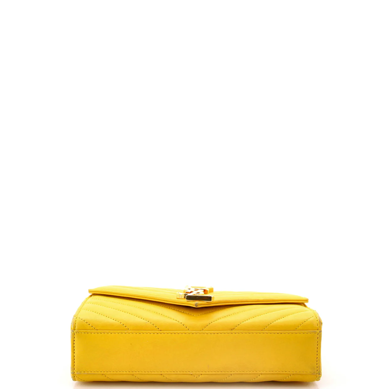 Classic Monogram Envelope Satchel Matelasse Chevron Leather Small - Deep Luxury