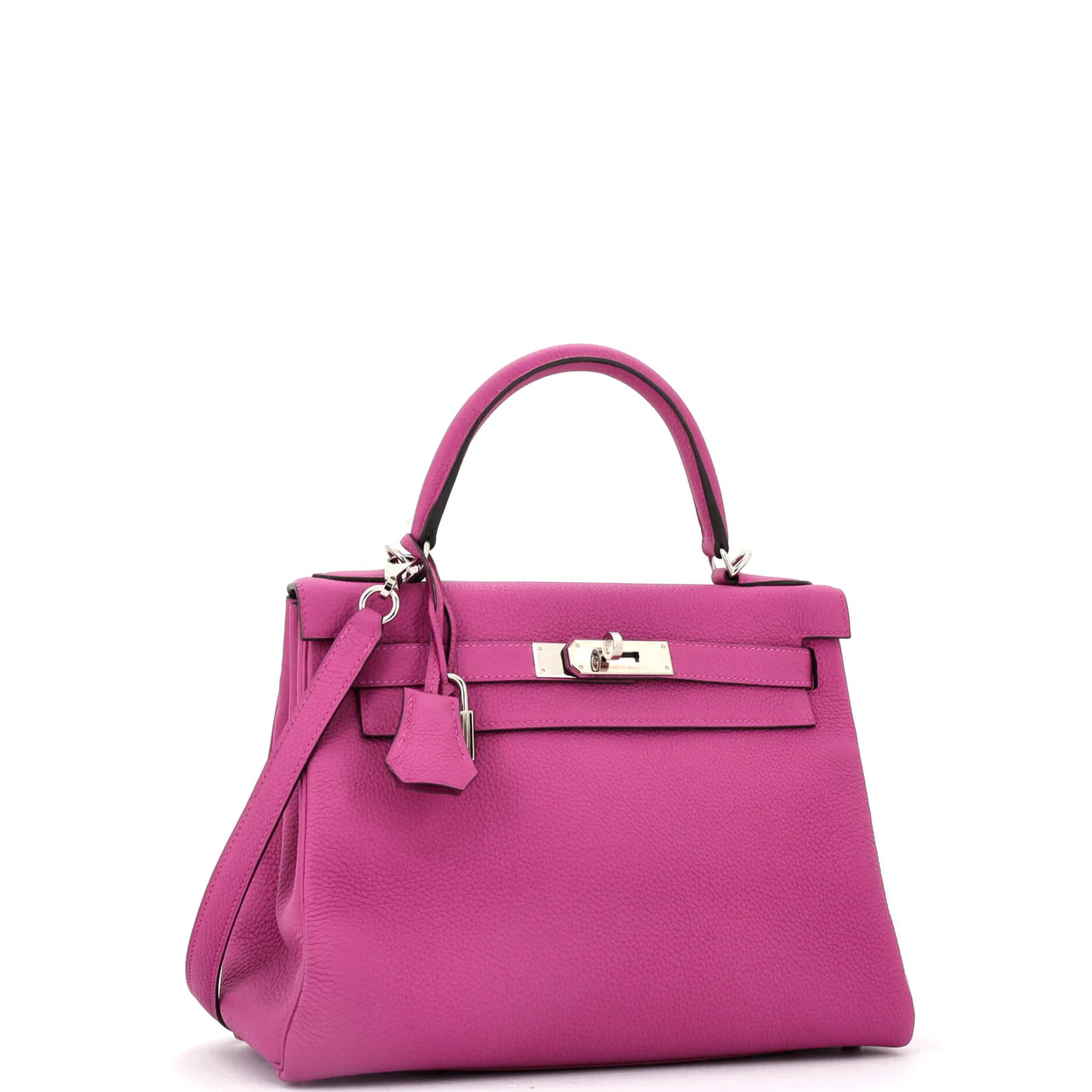 Kelly Handbag Rose Pourpre Togo with Palladium Hardware 28 - Deep Luxury