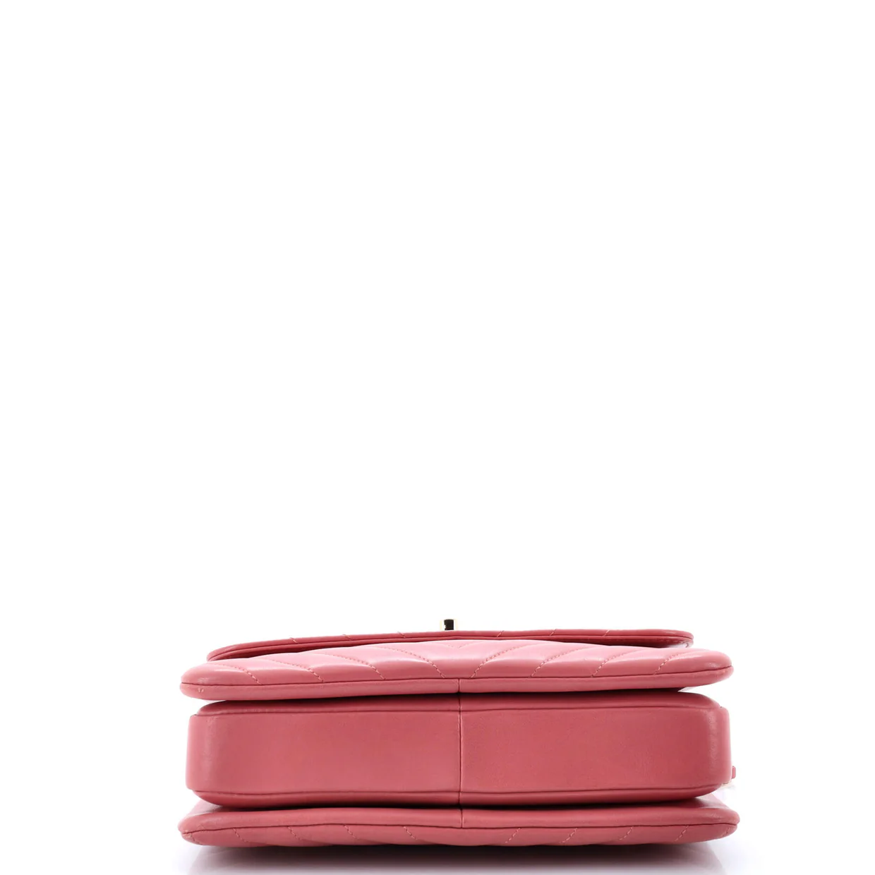 Trendy CC Top Handle Bag Chevron Lambskin Small - Deep Luxury