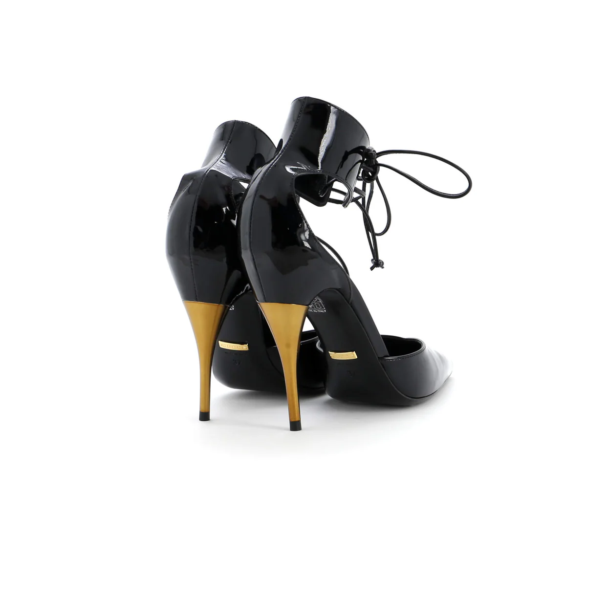 Women's Laced Up Ankle Cuff Pumps Patent - Deep Luxury