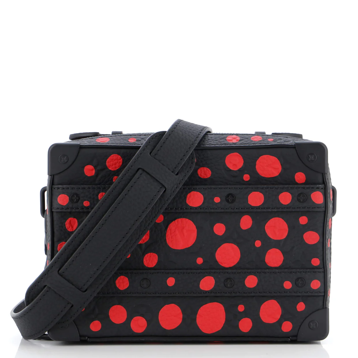 Handle Soft Trunk Bag Yayoi Kusama Infinity Dots Monogram Taurillon Leather - Deep Luxury