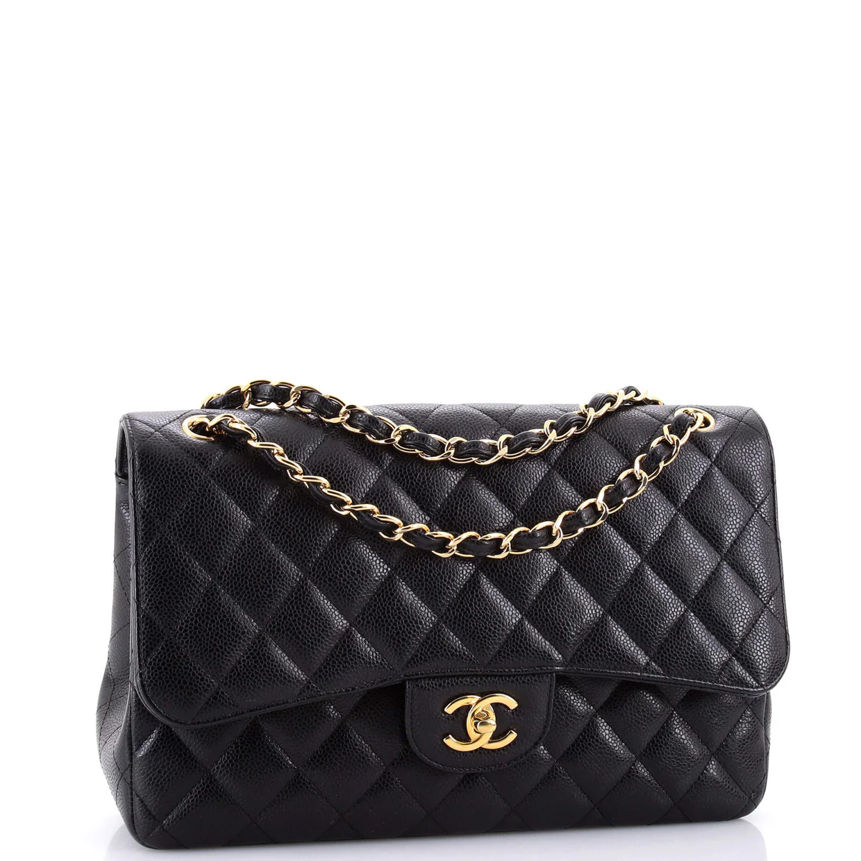 Classic Double Flap Bag Quilted Caviar Jumbo - Deep Luxury