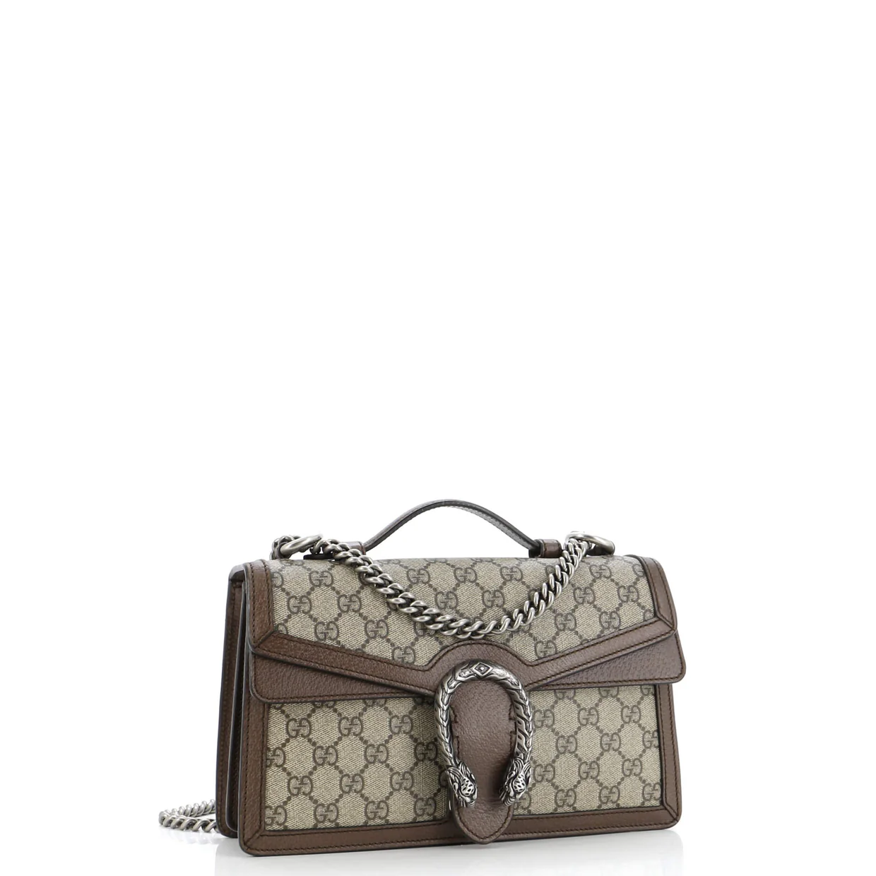 Dionysus Top Handle Chain Bag GG Coated Canvas Small - Deep Luxury