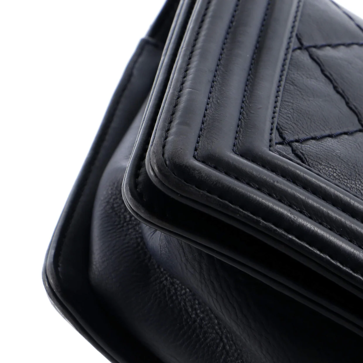 Stitch Boy Flap Bag Quilted Calfskin Old Medium - Deep Luxury