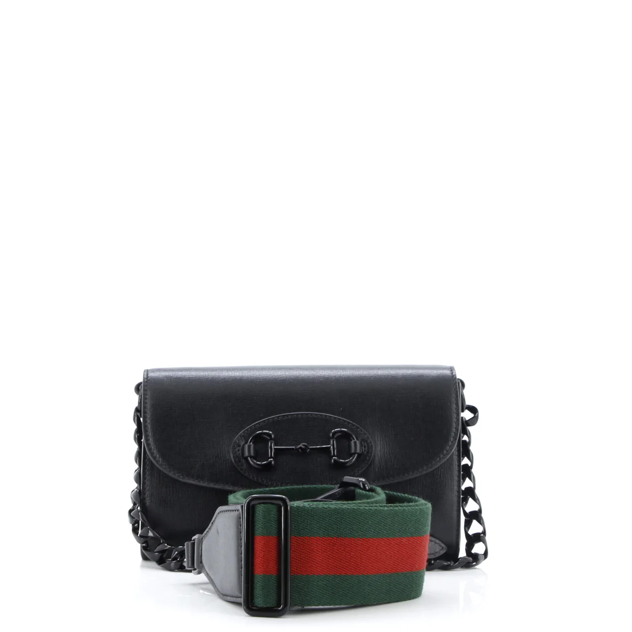 Horsebit 1955 Curved Flap Shoulder Bag Leather Mini - Deep Luxury