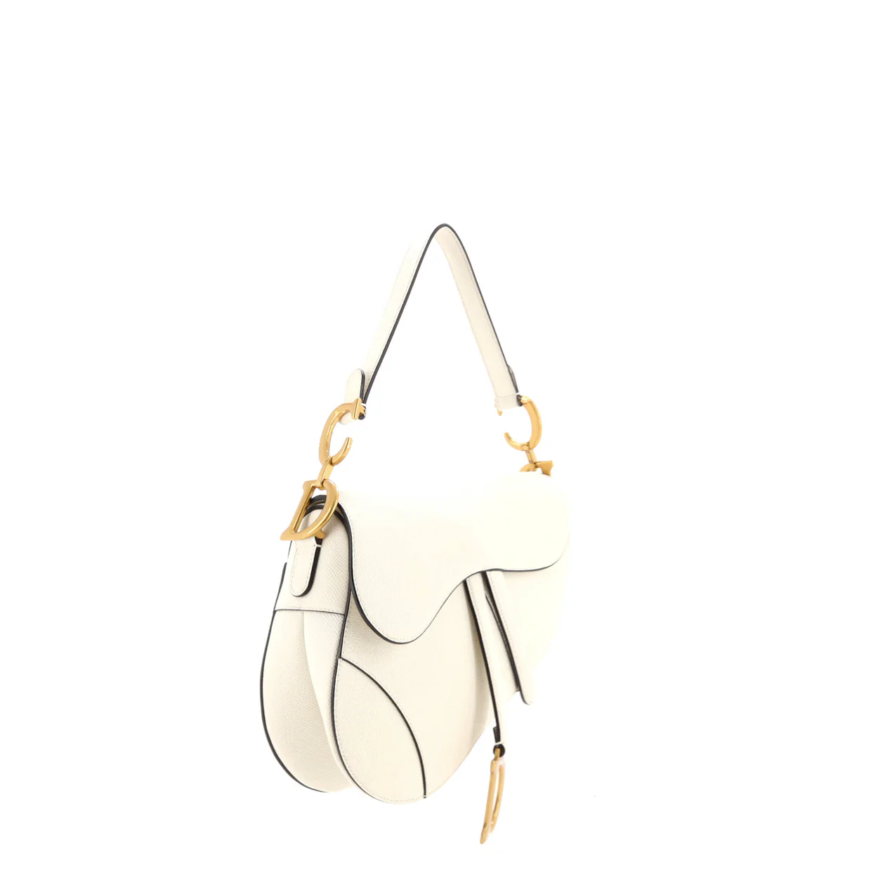 Saddle Handbag with Strap Leather Medium - Deep Luxury