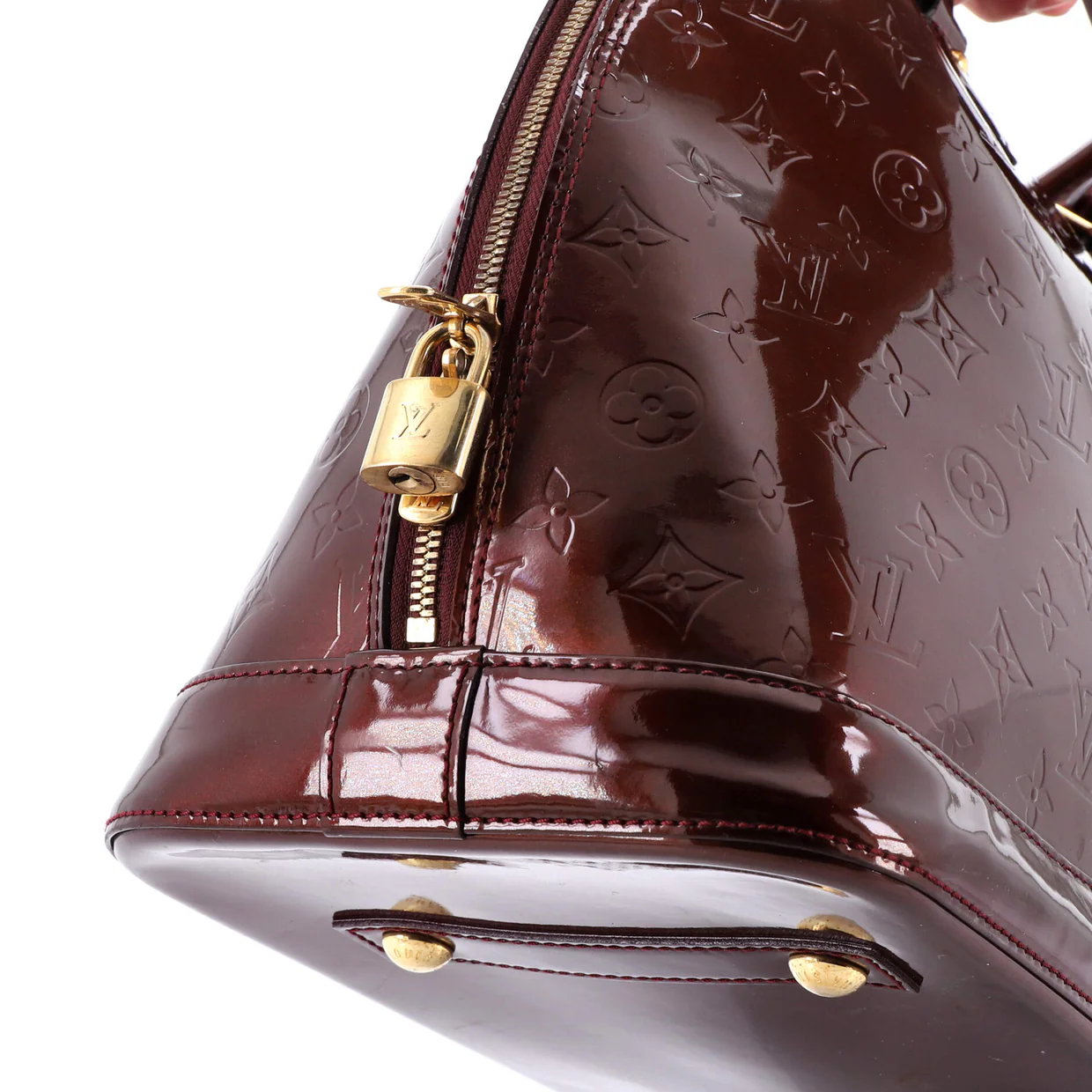 Alma Handbag Monogram Vernis GM - Deep Luxury