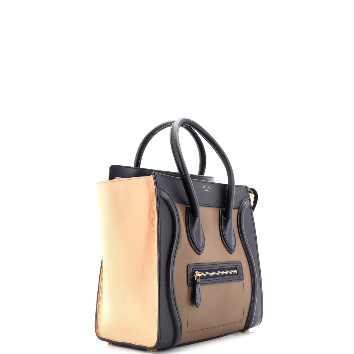 Tricolor Luggage Bag Leather Micro - Deep Luxury