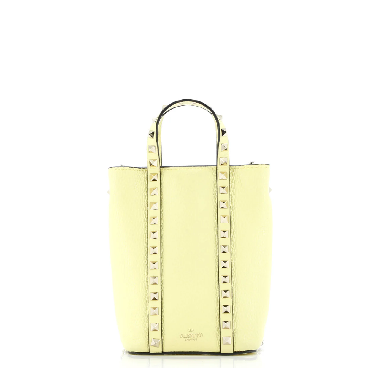 Rockstud Vertical Chain Tote Leather Mini - Deep Luxury