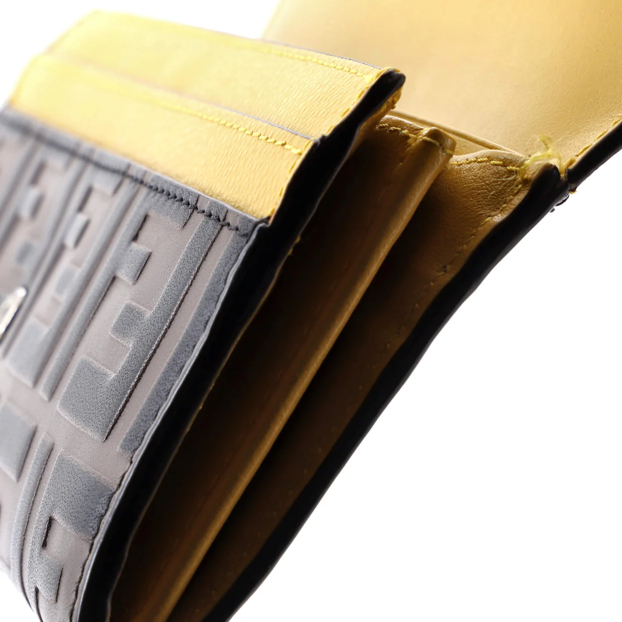 Continental Envelope Wallet Leather with Zucca Embossed Detail - Deep Luxury