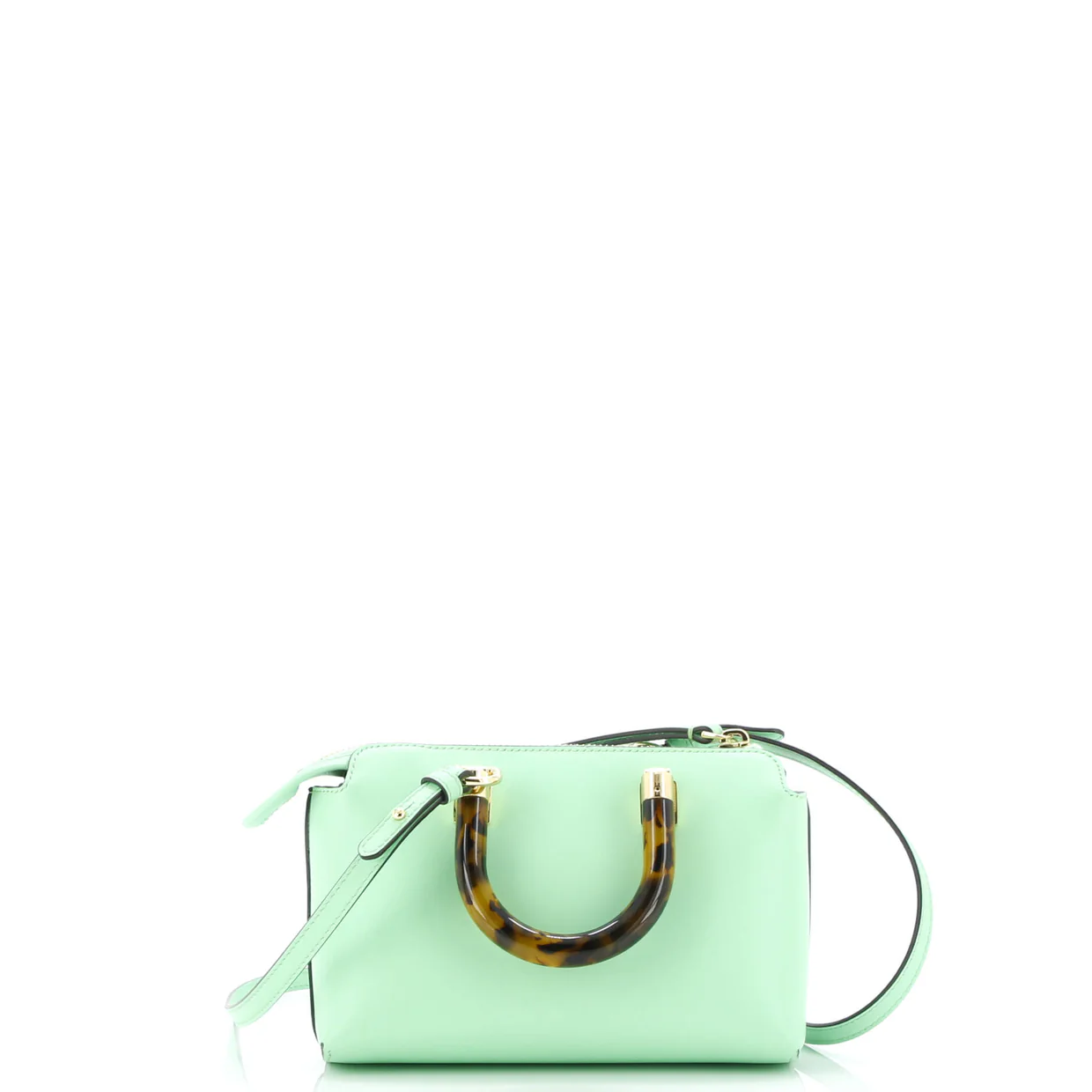 Logo By The Way Top Handle Bag Embossed Leather Mini - Deep Luxury