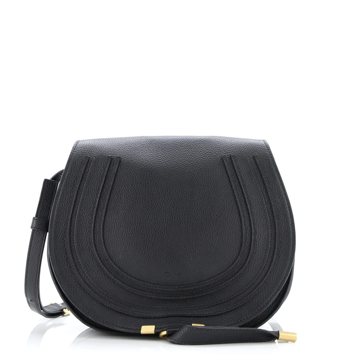 Marcie Saddle Bag Leather Medium - Deep Luxury