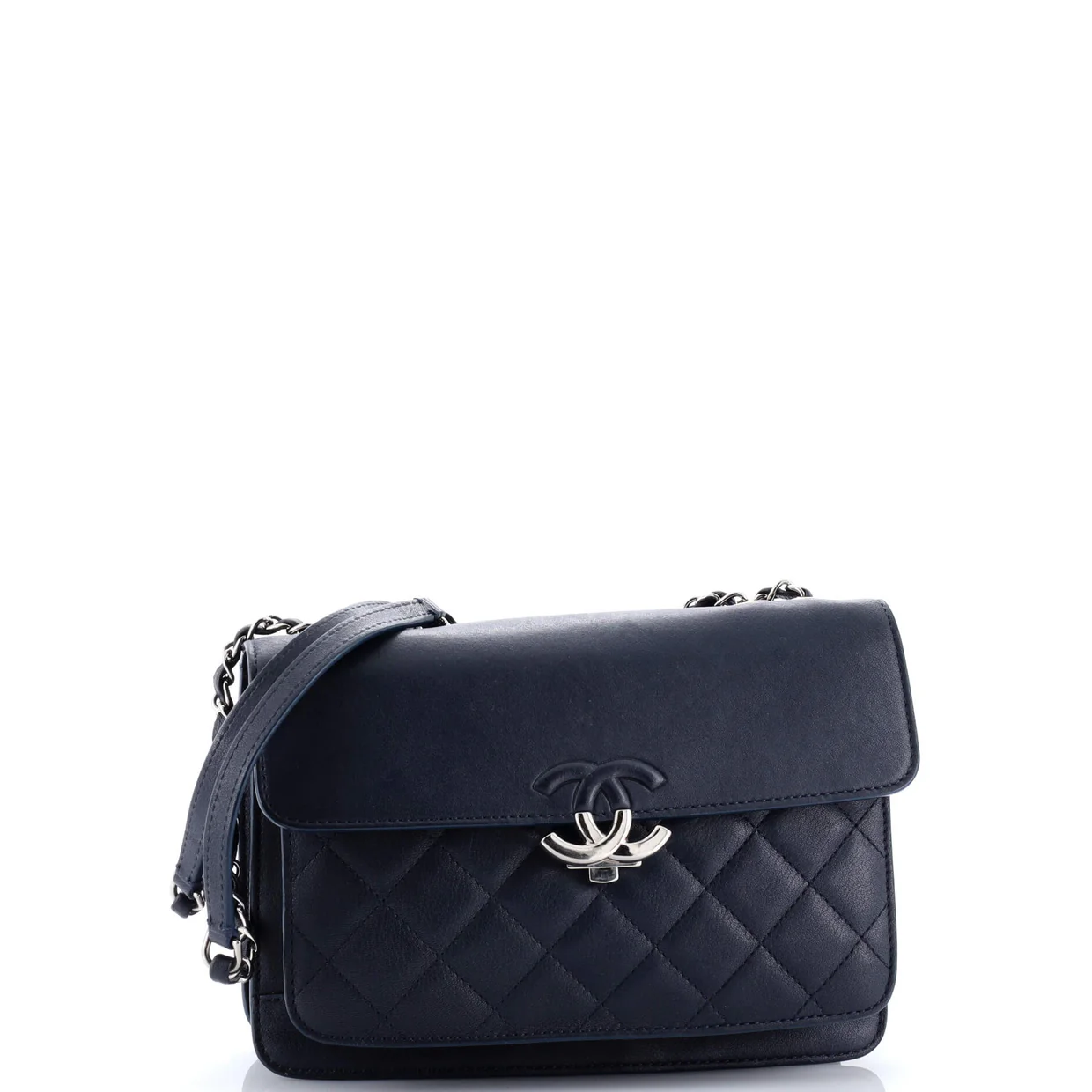 CC Box Flap Bag Quilted Calfskin Small - Deep Luxury
