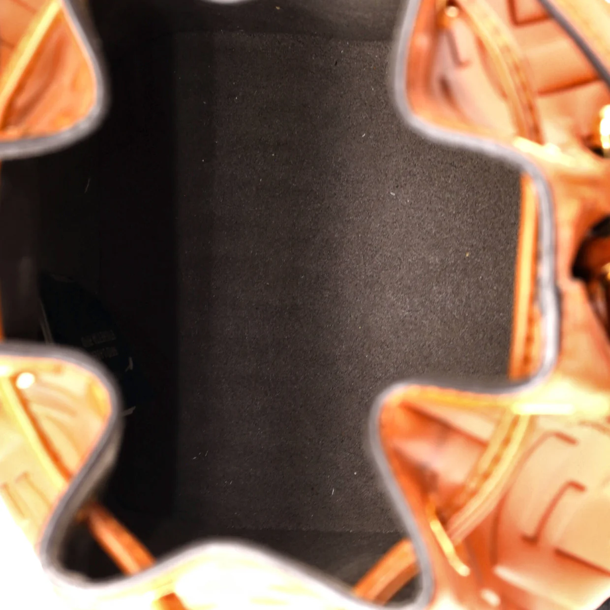 Mon Tresor Bucket Bag Zucca Embossed Leather Mini - Deep Luxury