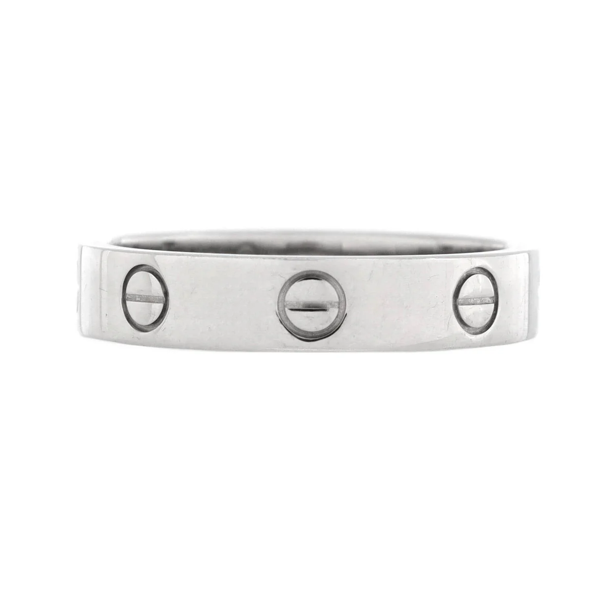 Love Wedding Band 1 Diamond Ring 18K White Gold with Diamond - Deep Luxury