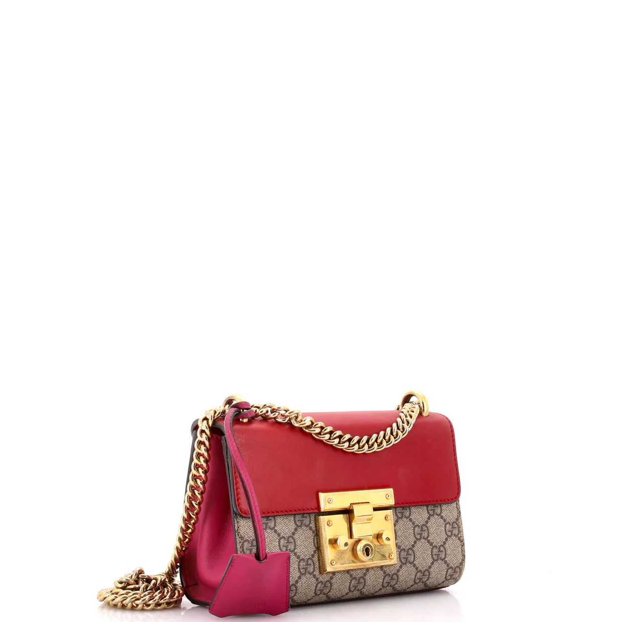 Padlock Shoulder Bag GG Coated Canvas and Leather Small - Deep Luxury