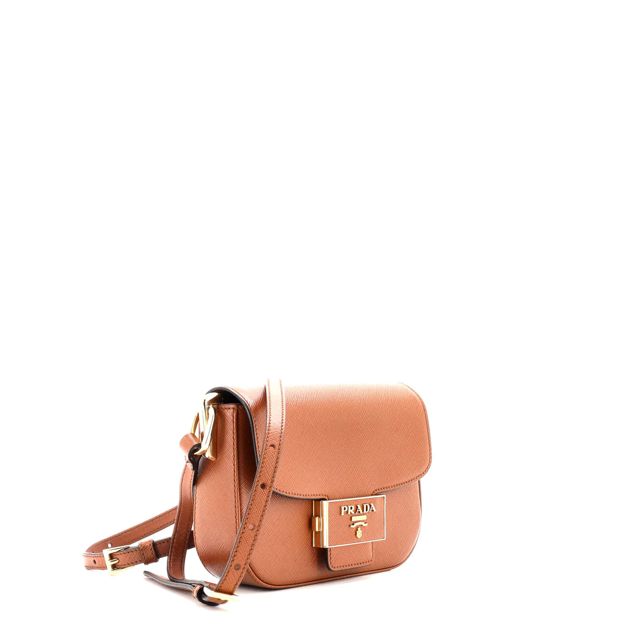 Embleme Flap Bag Saffiano Leather Small - Deep Luxury