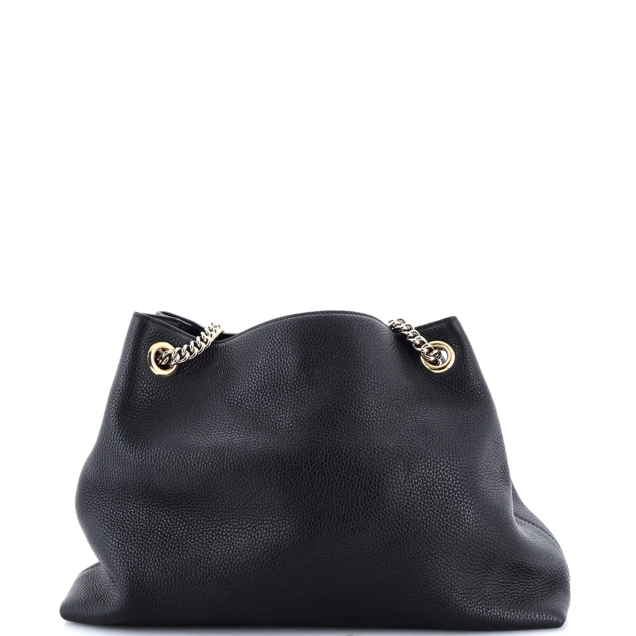 Soho Chain Strap Shoulder Bag Leather Medium - Deep Luxury