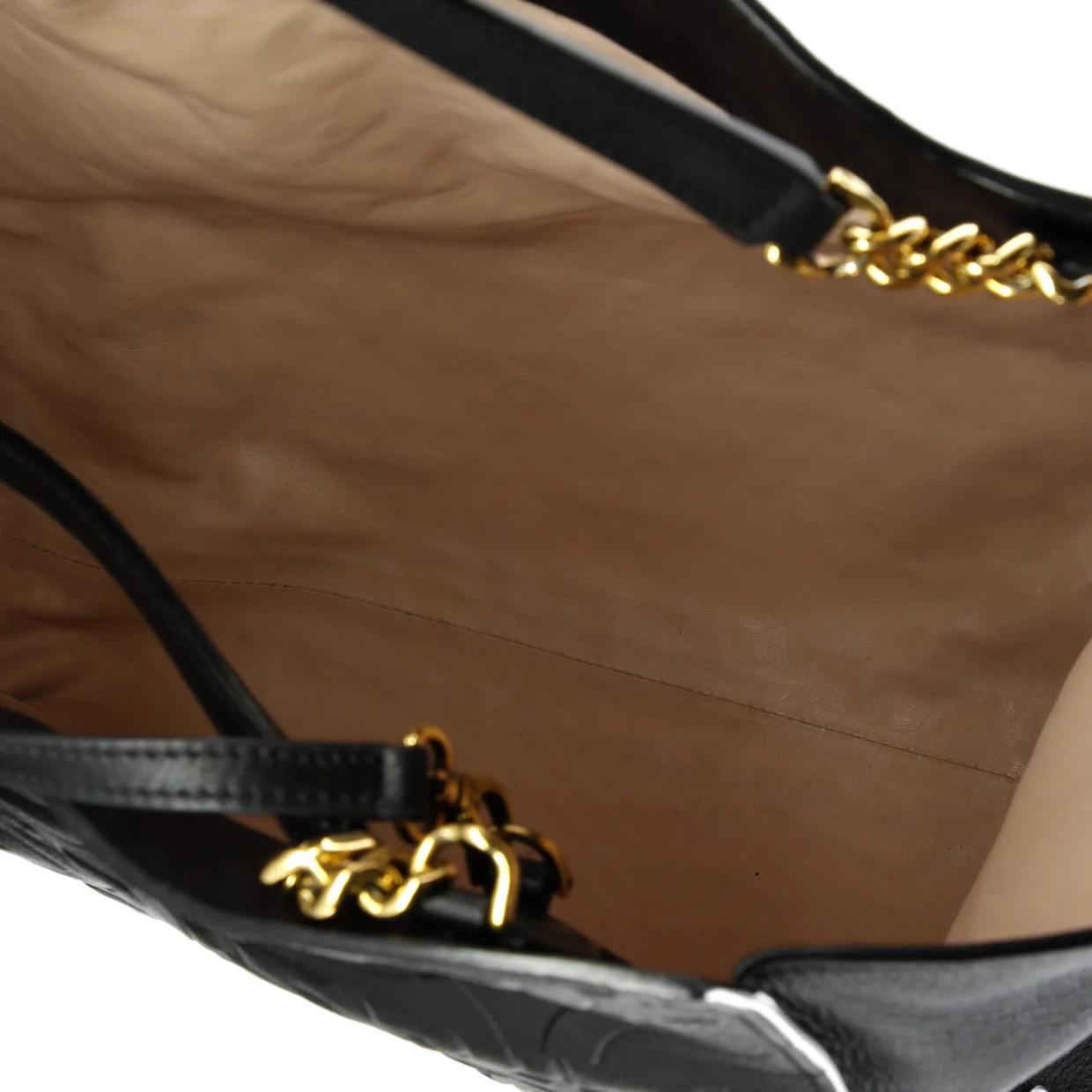 Trifolio Tote Gancini Embossed Leather Large - Deep Luxury