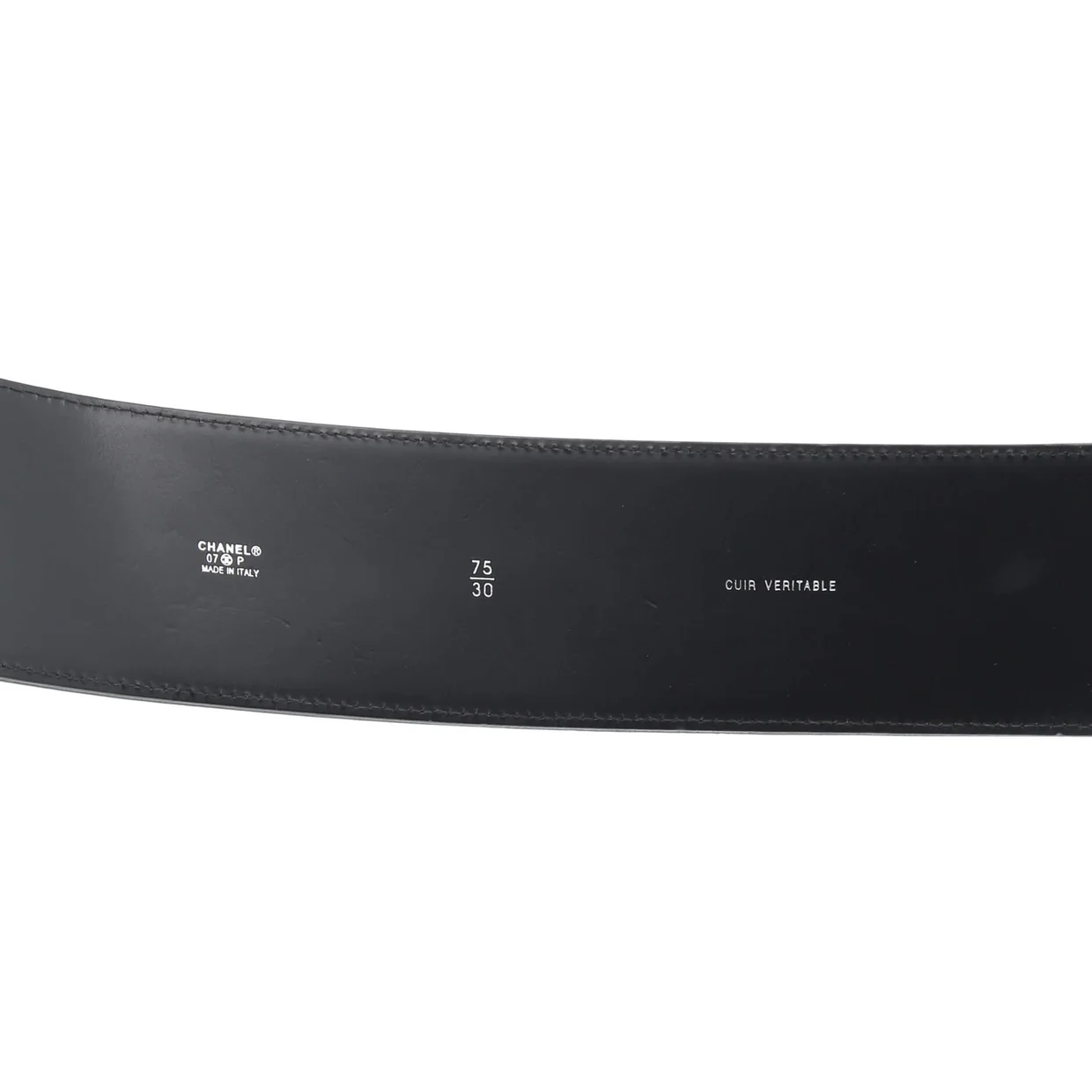 CC Logo Belt Patent Extra Wide 70 - Deep Luxury
