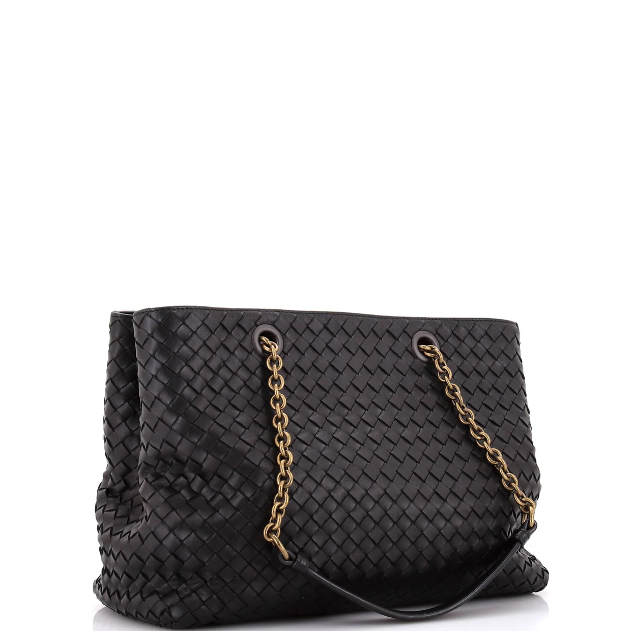 Double Chain Tote Intrecciato Nappa Medium - Deep Luxury
