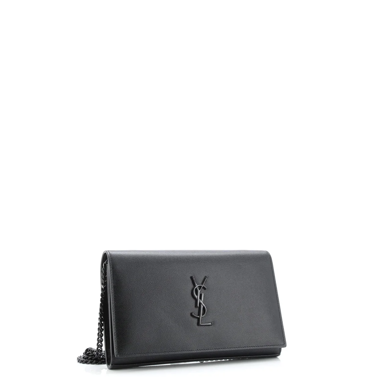 Classic Monogram Wallet on Chain Leather - Deep Luxury