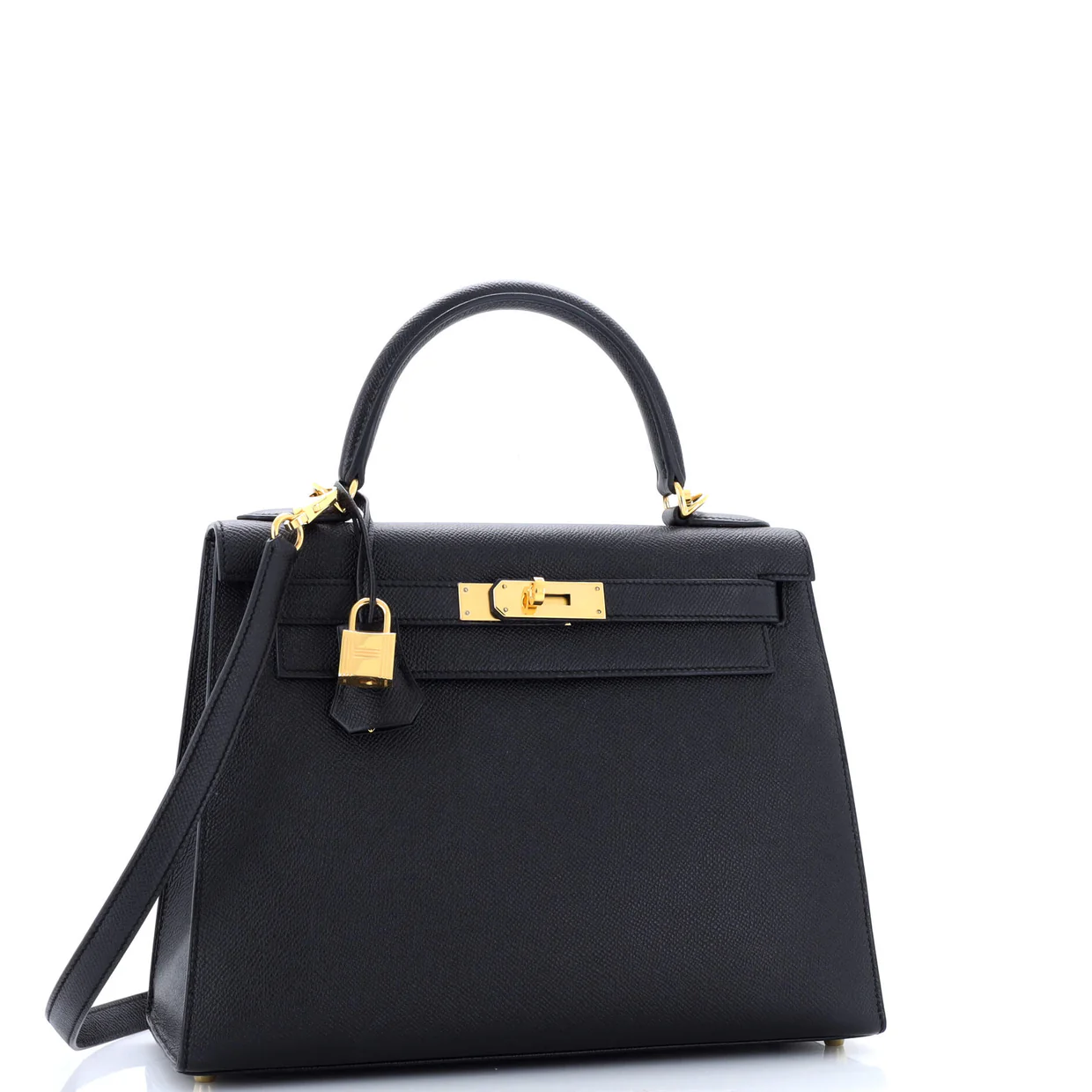 Kelly Handbag Noir Epsom with Gold Hardware 28 - Deep Luxury
