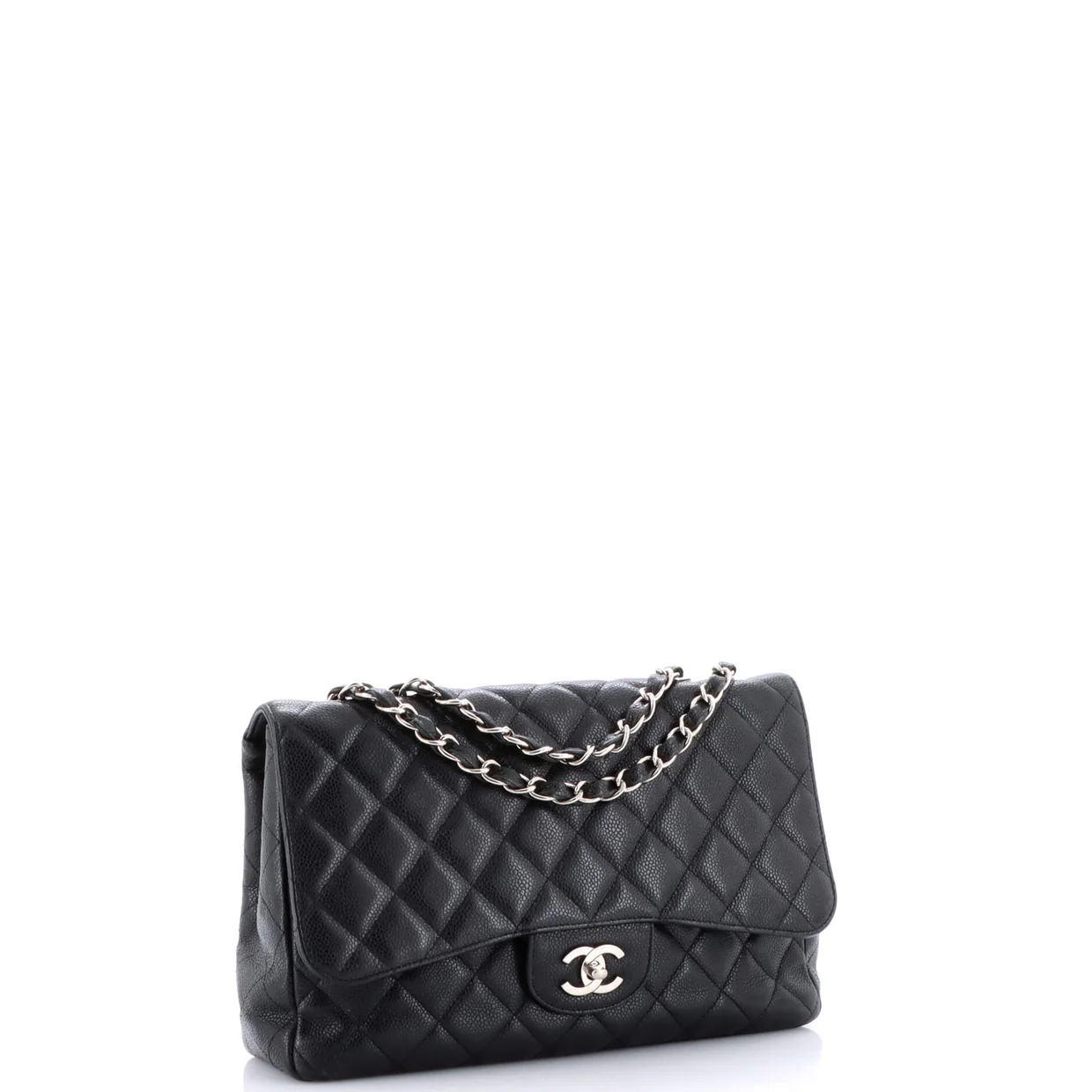Classic Single Flap Bag Quilted Caviar Jumbo - Deep Luxury