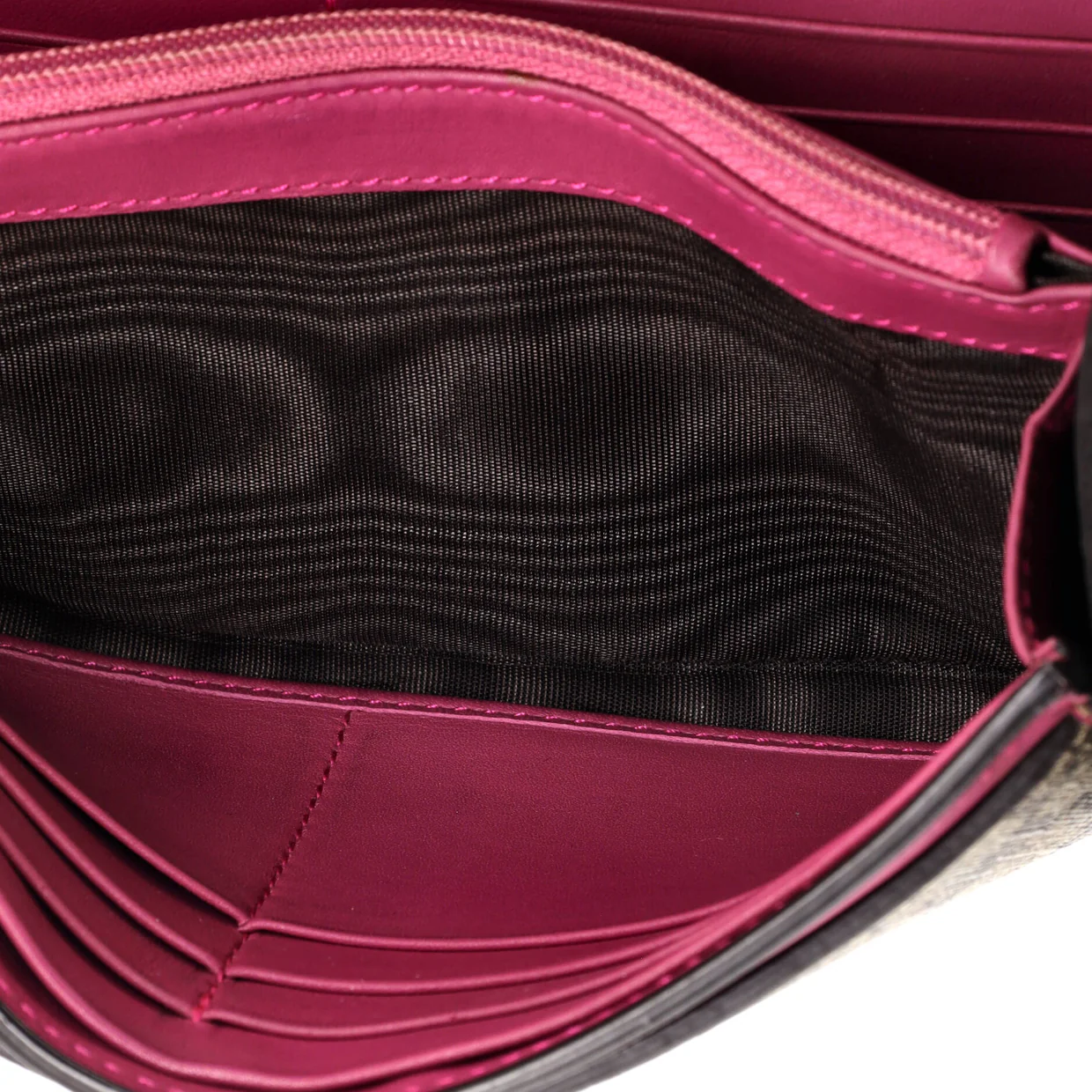 Padlock Continental Chain Wallet GG Coated Canvas and Leather Long - Deep Luxury
