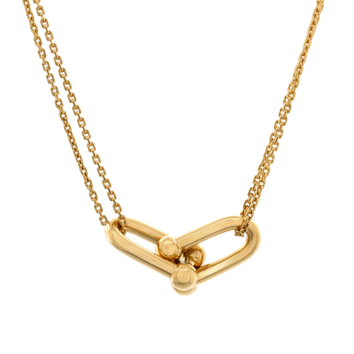 HardWear Double Link Pendant Necklace 18K Yellow Gold - Deep Luxury
