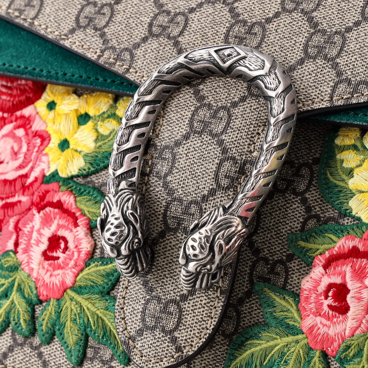 Dionysus Bag Embroidered GG Coated Canvas Medium - Deep Luxury