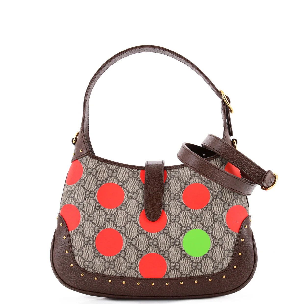 Jackie 1961 Hobo Studded Printed GG Coated Canvas Small - Deep Luxury