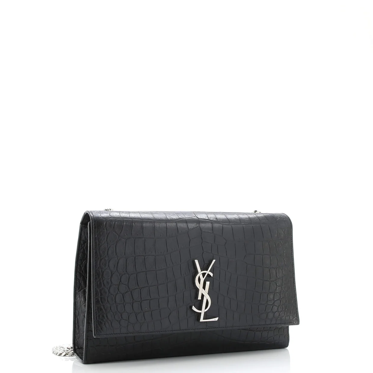 Classic Monogram Crossbody Bag Crocodile Embossed Leather Large - Deep Luxury