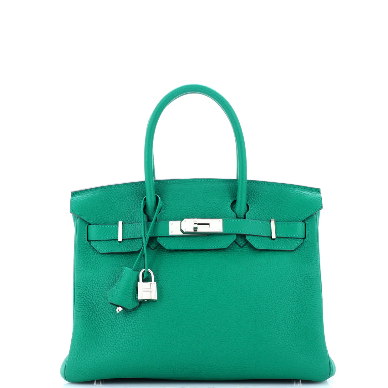 Birkin Handbag Vert Vertigo Clemence with Palladium Hardware 30 - Deep Luxury