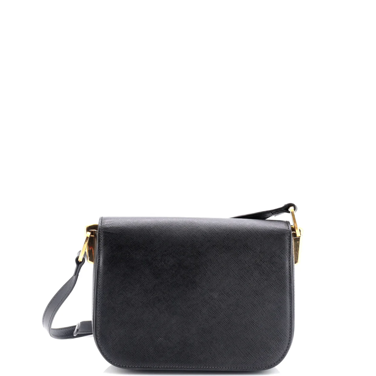 Embleme Flap Bag Saffiano Leather Small - Deep Luxury