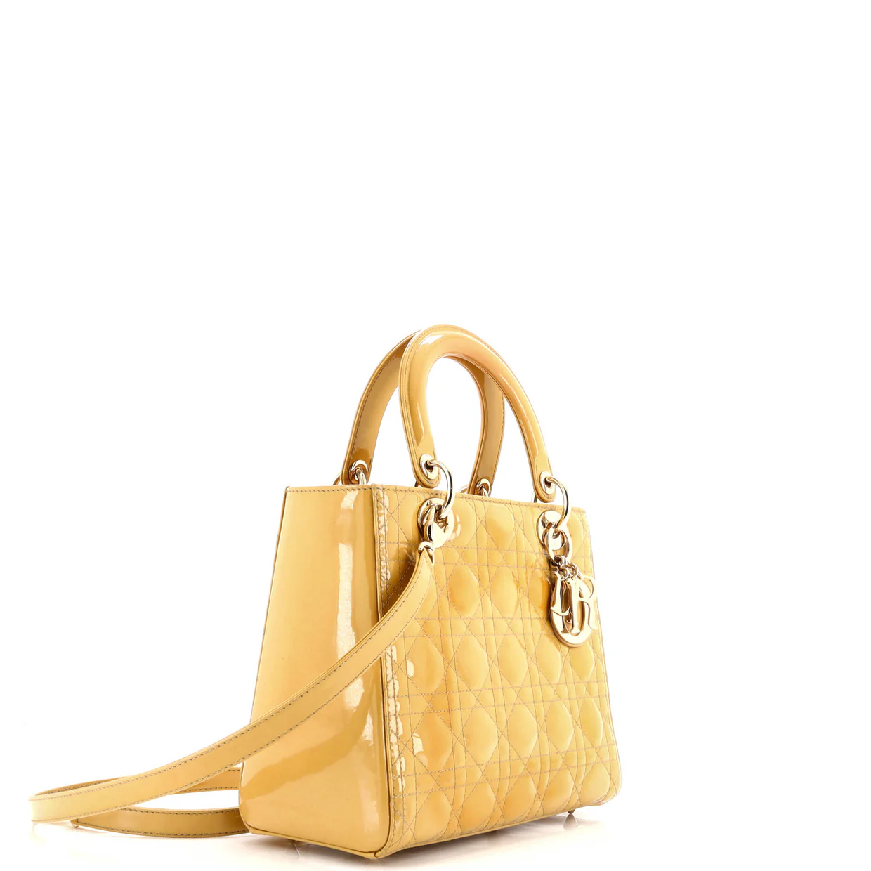 Lady Dior Bag Cannage Quilt Patent Medium - Deep Luxury