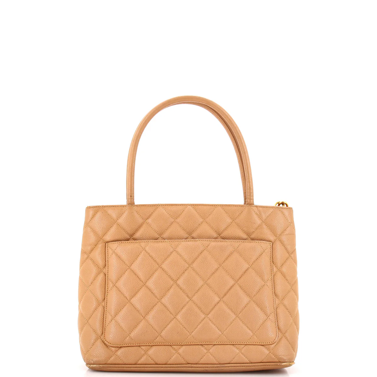 Medallion Tote Quilted Caviar - Deep Luxury