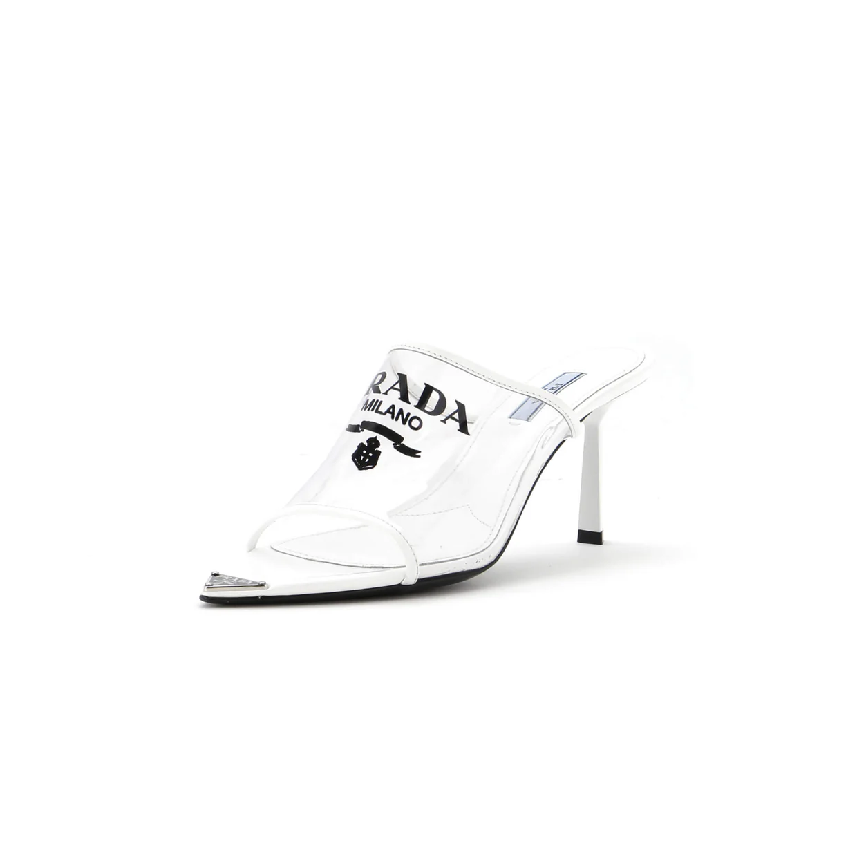 Women's Logo Heeled Sandals PVC with Leather - Deep Luxury