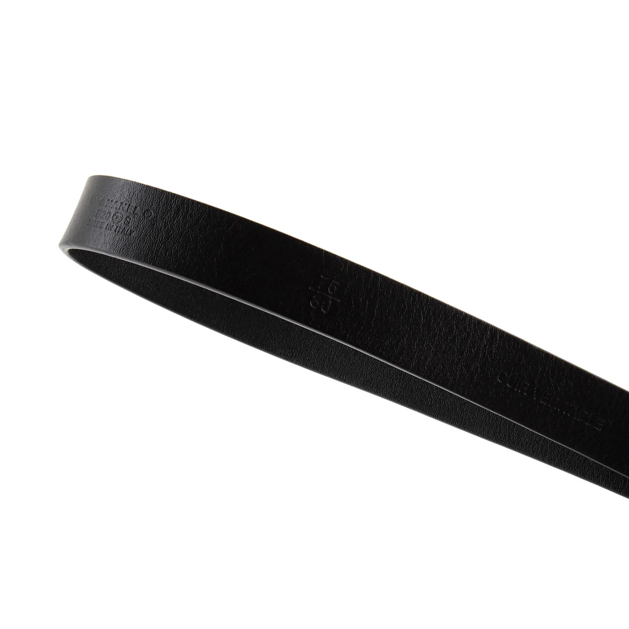 CC Buckle Belt Leather with Crystal Embellished Metal Thin 90 - Deep Luxury