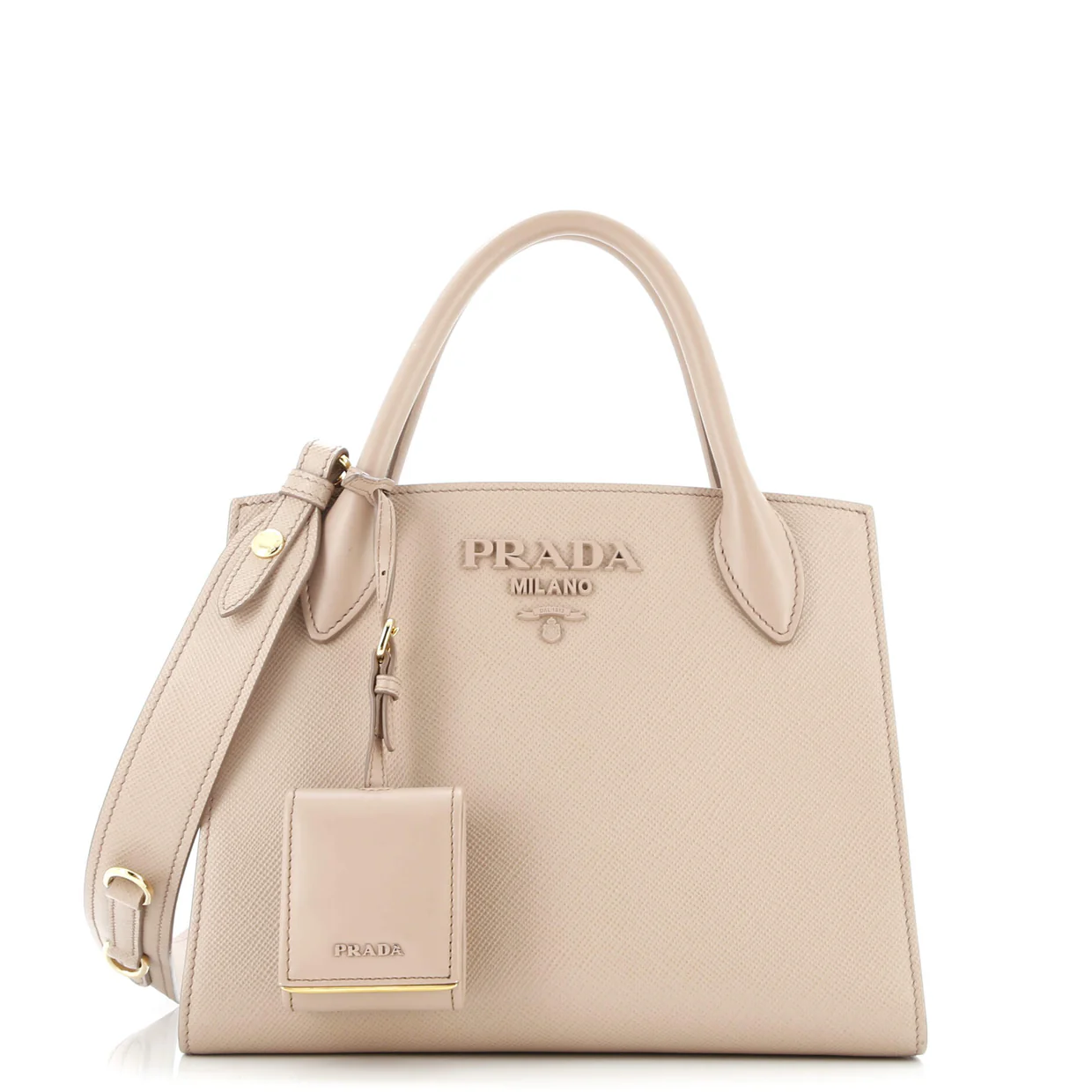 Monochrome Tote Saffiano with City Calf Small - Deep Luxury