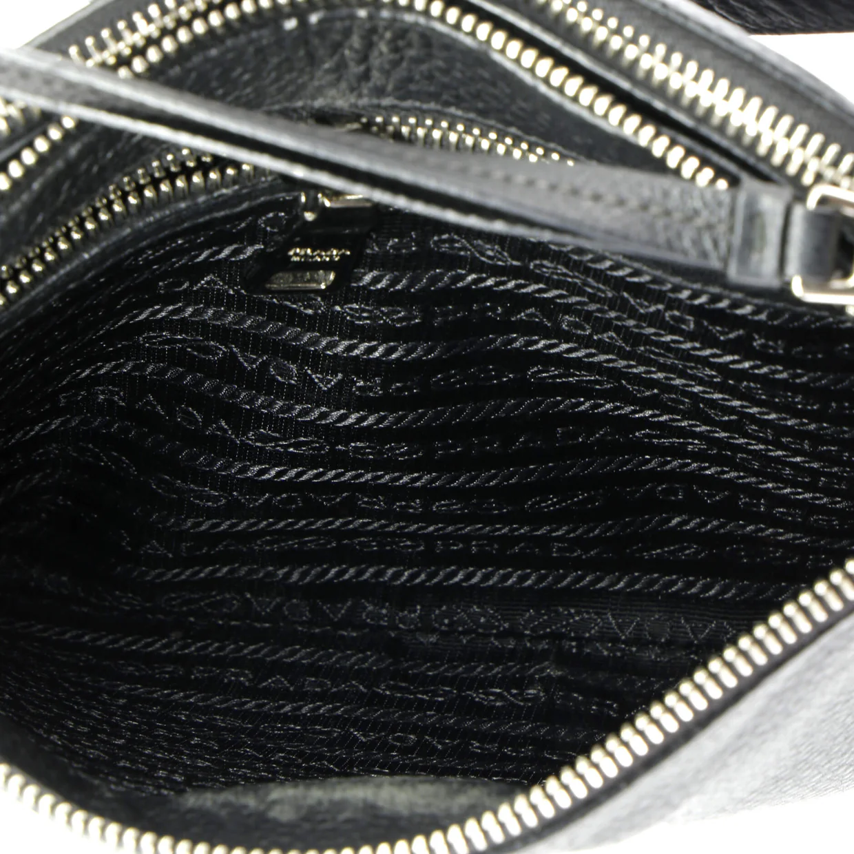 Double Zip Crossbody Bag Vitello Daino Small - Deep Luxury