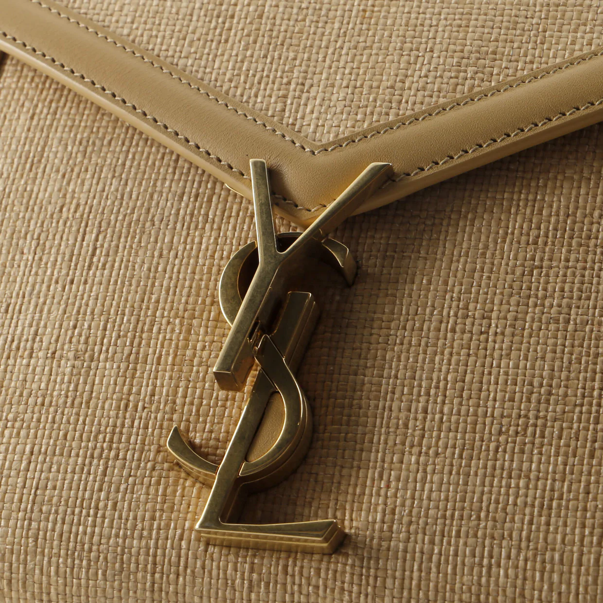 Cassandra Top Handle Bag Raffia with Leather Mini - Deep Luxury