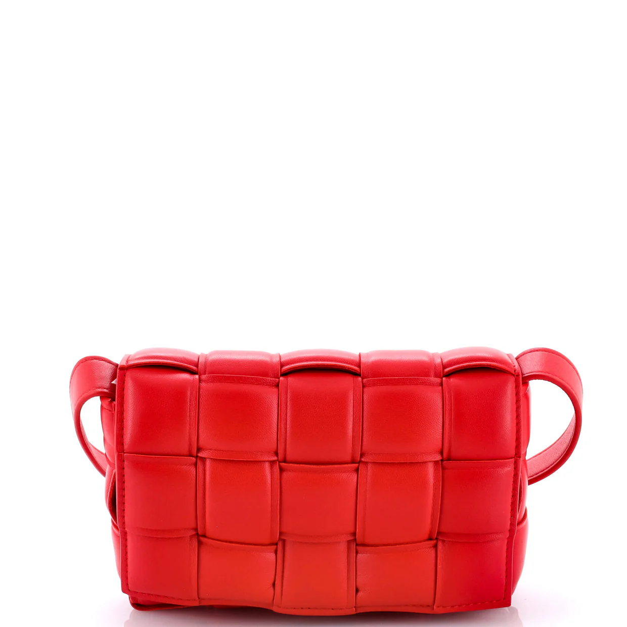 Cassette Crossbody Bag Padded Maxi Intrecciato Leather Small - Deep Luxury