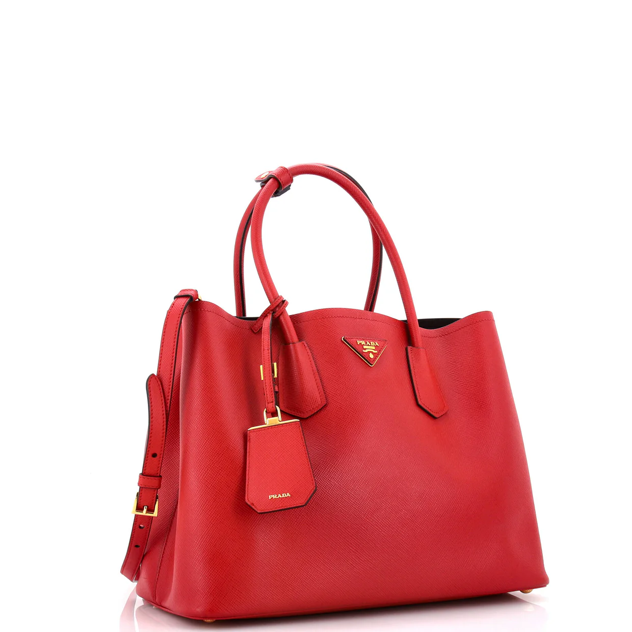 Cuir Double Tote Saffiano Leather Large - Deep Luxury