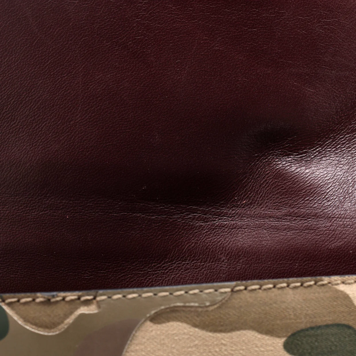 Glam Lock Shoulder Bag Camo Leather and Canvas Medium - Deep Luxury