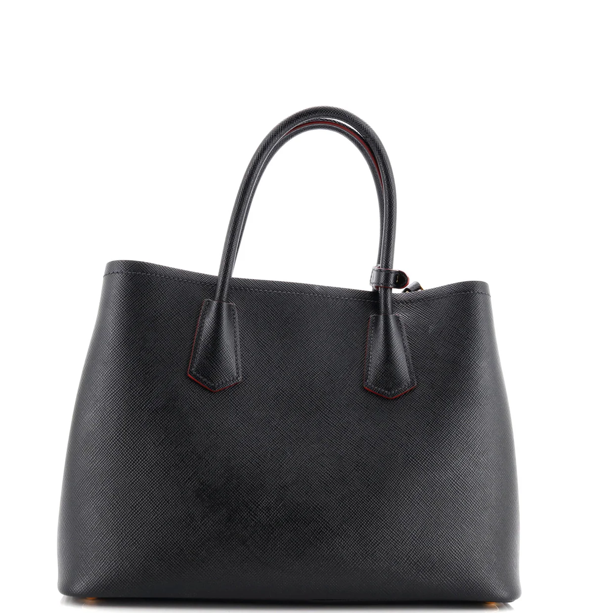 Cuir Double Tote Saffiano Leather Small - Deep Luxury