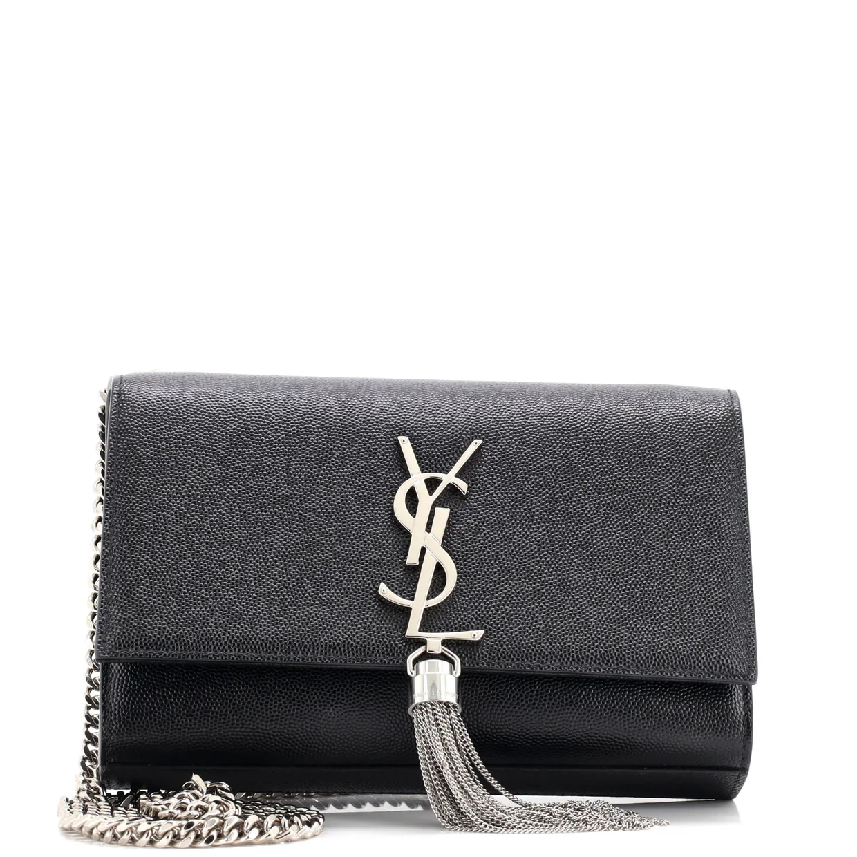 Classic Monogram Tassel Crossbody Bag Grainy Leather Small - Deep Luxury